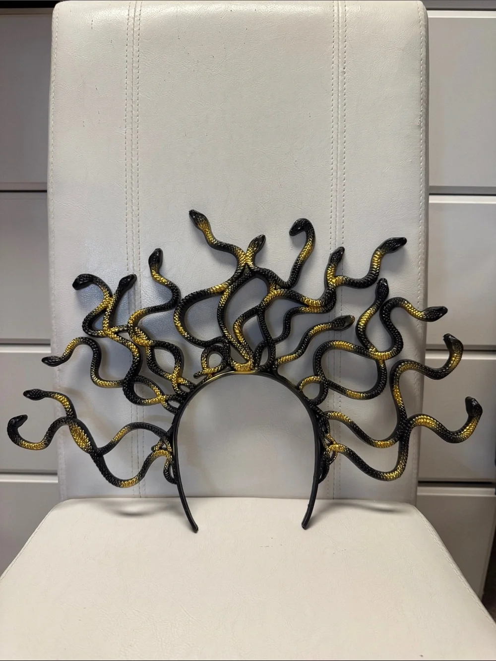 NIB Medusa headband- Gold and Black Snake Headband Wall Décor